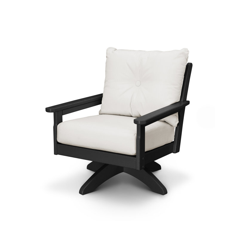 POLYWOOD® Vineyard Deep Seating Swivel Patio Chair with Sunbrella